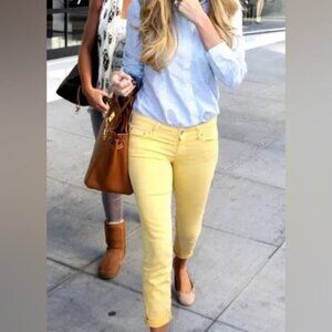 MAKERS OF TRUE ORIGINALS Cropped Jeans Starlett Slim Leg Yellow Denim